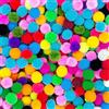 Delsen 2000 Pezzi Pompon 10mm, Mini Pom Poms Hobby, Colorati Piccoli, Palline Feltro Colorate per Bricolage e Forniture per Hobby, Colori Assortiti