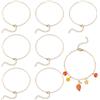 SUNNYCLUE 1 scatola 12 pezzi Bracciale con Ciondolo Regolabile Catena Braccialetti A Maglie A Catena In Oro Sfuso con Chiusura A Moschettone Catene In Metallo Europeo per Braccialetti In Acciaio Inoss