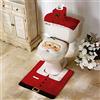 rayinblue Natalizio, Decorazione di Natale novità 3PC coprisedile WC, Serbatoio e Tappeto Bagno Set Decorazione Santa Claus
