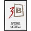 3-B Poster - 50x70 cm (B2) (ca. 20x28) - Black - Plastic Poster Frame with styrene Glass