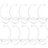 babominimer Espositore decorativo in metallo, supporto per palline di Natale da appendere, gancio in ferro, decorazione per casa, giardino, matrimonio, soggiorno, cucina, 22,9 cm, bianco (10 pezzi)