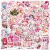 BSITSSS 106 Pezzi Adesivi Scrapbooking Natalizi, Rosa Scrapbook Adesivi Natale, Stickers Aesthetic Natalizi per Album DIY Scrapbook Laptop Bullet Journaling