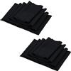 BENECREAT 2 Tessuto A Coste In Cotone, Bordo A Coste Senza Cuciture Da 113x7.2cm, Costine Elasticizzate In Maglia per I Polsini, Cucito Fai Da Te e Riparazione di Indumenti, Nero