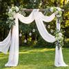 XSHAO® Tessuto in tulle bianco, 7 m x 1,6 m, per archi nuziali | Tessuto in tulle morbido per matrimoni, feste, regali, fai da te, decorazioni, fiocchi di cerimonia, vestiti, velo