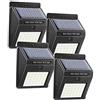 Mediawave Store - Faretto da Muro con Ricarica Solare e Sensore di Movimento SMD 20 LEDLuce Solare LED Esterno, Lampade Faretti Solari, per Giardino, Parete Wireless Risparmio Energetico (4)