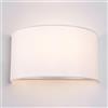 HARPER LIVING 1 x Lampada da parete E27 ES con interruttore, paralume in tessuto semicircolare bianco, adatta per l'aggiornamento dei LED, ideale per camera da letto, soggiorno, corridoio, hotel, B e B