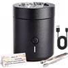 BRICH Bruciatore di incenso elettrico USB Bakhoor Oud | Diffusore di aromi portatile senza fumo. Con coperchio magnetico, pinza e spegnimento automatico. Moderno bruciatore di