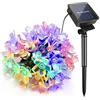 Lamker Catena Luminosa Solare 50LED 8 Modalità Colorata Fiore Ghirlanda Lucine Esterno Impermeabile Stringa Luci Illuminazione Decorative per Patio Balcone Giardino Albero Matrimonio Natale Festa