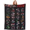 CoFlink Coperta in pile 2026 F1 Racing Circuits, 127 x 152,4 cm, morbida microfibra, ultra accogliente, per divano, letto e viaggi, regalo per i fan (nero rosso)