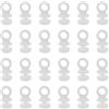 OTOTEC Ganci scorrevoli in plastica per binari per tende, confezione da 50 pezzi, diametro dell'occhiello: 9 mm, colore: bianco