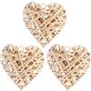 BESPORTBLE Decorazione a forma di cuore, in vimini, a forma di cuore, 3 pezzi, 20 cm, da appendere alla parete, decorazione per finestre, bar, soggiorno, matrimoni e feste