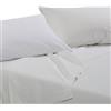 Happidea - Lenzuolo Sopra Piano, 100% Cotone, Tinta Unita, Made in Italy, Pack Barattolo Riutilizzabile, Singolo, 160x290, Bianco
