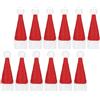 SHINEOFI 50 Pezzi Mini Cappellini di Babbo Natale Decorativi per Bottiglie | Tessuto Non Tessuto Rosso, Riutilizzabili e Comodi, per Feste e Ritrovi Familiari Natalizi