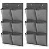 Gnovldg 2 Pezzi Porta Scarpe da Appendere 6 Tasche Scarpiera Salvaspazio | Scarpiera da Appendere Alla Porta con 4 Ganci Senza Traccia, Pieghevole Porta Scarpe per Camper, Armadi, Soggiorni