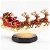 HshDUti Slitta di Babbo Natale galleggiante, slitta volante di Babbo Natale, levitazione magnetica, decorazione da tavolo con renna, ornamenti natalizi per casa, ufficio, scaffale e feste di vacanza