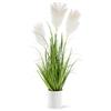 PASCH® XL Pampas Kunstgras in bianco vaso in ceramica (80 cm): erba artificiale decorativa alta | erbe artificiali | erba artificiale | pianta artificiale grande | piante artificiali come vere |