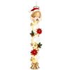 Generic Decorazione Natalizia Luminosa da Porta con Ghirlanda in Tessuto Trapuntato e Motivi Natalizi (D, One Size)