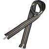 Generico AMANTE NSF - Cerniera Multicolore con Catena in Plastica, Zip Doppio Cursore per riparazione giubbino giacca (65 cm)