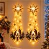 SXFMHAPOM Decorazione Natalizia a Parete illuminata con presepe, Stella della Fede di Betlemme, 2026. Nuovo Ornamento Natalizio a LED da Appendere con Scena della Sacra Famiglia e luci Calde