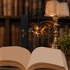 Generic Lampada da libreria a forma di drago, stile gotico, con drago incandescente | Decorazione a forma di drago galleggiante illuminato con staffa in metallo gotico, crea illusione volante per dare uno stile