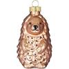 Inge-glas Decorazione per albero di Natale, riccio, 6,5 cm, in vetro, da appendere, colore marrone, ciondolo per albero di Natale e animali, decorazione per albero di Natale dipinta a mano