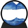 Tel Charme * Quadro con sabbia in movimento 3D, decorazione per la casa, giocattolo da scrivania per la casa (17,8 cm, blu)