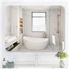 GQJNHUI Specchio Di Vanità Con Cornice In Alluminio, Grande Specchio Da Bagno Rettangolare, Nero/bianco/oro Rosa,Specchio Di Vanità,50x70/60x80Cm,Per Camera Da Letto, Ingresso, Corridoio, Soggiorno. ( Color :