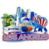 Quwsne Magnete da frigorifero Los Angeles California Stati Uniti magnete da frigorifero souvenir di viaggio città regali turistici 3D monumenti classici fatti a mano artigianato decorazione della casa