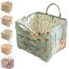 Caduola Cesto portaoggetti in tessuto Boho, cesti portabiancheria floreali in stile Boho, grande capacità, cesto portaoggetti in tessuto decorativo, borsa portaoggetti pieghevole portatile per vestiti e