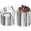 Bcuuozeeing 6 anelli per hamburger Ø 10 cm - 10 x 4 x 0,1 cm in acciaio inox, anelli da dessert e set di anelli per cuocere, cucinare, dessert, mousse, dolci, mini torte, muffin