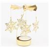 YUZHEDM Romantico Portacandele Rotante Portacandele Tealight Carosello Natalizio Candelabro per la Decorazione di Halloween Natale Compleanno Matrimonio,Candele Tealights Fiocco di Neve