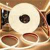 PERVADEO Striscia LED COB da 230 V, impermeabile, IP65, autoadesiva, per esterni, 320 LEDS/M, con alimentatore di rete, per interni ed esterni (bianco caldo, 2 m)