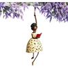 Generico Vintage Whimsical Dancer Hanging Ornament, Folk Art Wind Spinner | Ustic Cottage Windmill Decor, Moves With Breeze, Hanging Garden Wind Ornament For Covered Porch, Patio & Window
