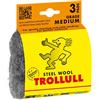 TROLLULL Lana d'acciaio | Cuscinetti in lana metallica, 3 cuscinetti fai da te medi 1 possono essere utilizzati per levigare il legno, rimuovere vecchie vernici e vernici da mobili antichi e pulire