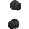 Schlage F10 V GEO 716 - Pomello per porta georgiana, serratura per ingresso e armadio, bronzo invecchiato, 1 pezzo
