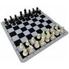 PETSOLA Set di Scacchi in Plastica Leggero Scacchiera Arrotolabile con Pezzi Educativo Set Scacchi Arrotolabile per Bambini, Studenti, Tornei, Nero+Grigio