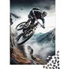 VNXTPQLKWMDJ Bicicletta da Montagna Discesa Estrema Puzzle 1000 Pezzi Carta Adulti Stile Sport di Montagna Puzzle per Adulti Famiglia Relax Regalo Decorazione 38x26cm/1000pcs