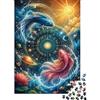 FBFNIOPZUYAw Pesce Zodiaco Universo Puzzle, 1000 Pezzi per Adulti Alta Qualità | 38x26cm Amanti Di Puzzle, Regalo Di Compleanno, Cartone, Lenitivo Dell'umore, Regolazione Precisa