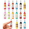 AEIOPRS 15 mini bottiglie vino, set decorazioni miniature casa delle bambole, accessori realistici per bar in miniatura e progetti fai da te