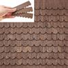 YUNHENTONG Tegole in Legno per Tetto di Casa delle Bambole 1:12 Scale，Marrone medio | 50 PCS Tegole in Legno per Case delle, Accessori per Casa Delle Bambole, per Fai da Te Paesaggi in Miniatura Modellismo