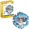 PUREMIND Snoopy PEANUTS Inverno, Puzzle 3D legno, scena d'inverno miniatura | Licenza ufficiale, regalo Snoopy, scena innevata, dettagli invernali, atmosfera invernale, miniatura da collezione, scrivania