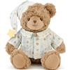 HOMEXYLYL Peluche orsacchiotto con pigiama e set di cuffia da notte, simpatico animale di peluche