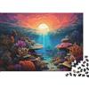 6N2X9A4S Barriera Corallina Tropicale Puzzle 1000 Pezzi Carta per Adulti Scena Tramonto Sottomarino Relax Arredo Casa Regalo Famiglia 70x50cm/1000pcs