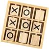 Wmqbjta Gioco del Tris in Legno, Ideale per Riunioni di Famiglia E Momenti di Divertimento sul Tavolino del Salotto, 14.2 cmx14.2 cmx3.5 cm