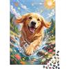 HMMIQAUCRXYN Cane Fiume Fiore Puzzle, 1000 Pezzi Gioco Al Coperto Adulto | 38x26cm Cartone, Esercizio Mentale, Finitura Superficie Liscia, Amanti Di Puzzle, Riduzione Dello Stress