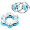 NZVQH 2 Pezzi Catena di Bicicletta Giocattolo, Catena Flippy con Sei Catene a Rulli, Giocattoli Fidget per Bicicletta per Ridurre la Tensione e lo Stress, Blu Chiaro