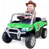 COSTWAY 12 V Macchina Elettrica per Bambini 3+ Anni, Auto UTV, Verde | Veicolo Cavalcabile con Cassone, 2 Motori, Telecomando, Cintura di Sicureza, Macchinina con Luci, Musica, Velocità Regolabile