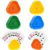 Dokpav Porta Carte da Gioco Triangolo 4 Pezzi, 4 Color Reggi Carte da Gioco | Porta Carte da Gioco Plastica, Porta Carte Gioco per Carte da Poker, Uno e Serate di Gioco