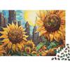 K5R8V1A4 Campo di Girasoli Puzzle 1000 Pezzi Puzzle per Adulti Carta Paesaggio al Sole Relax Famiglia Decorazione Regalo Casa 38x26cm/1000pcs