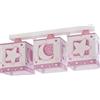 Dalber - Lampada da soffitto E-27, Chiaro di luna rosa, Multicolore, 48 x 12.5 x 20.5